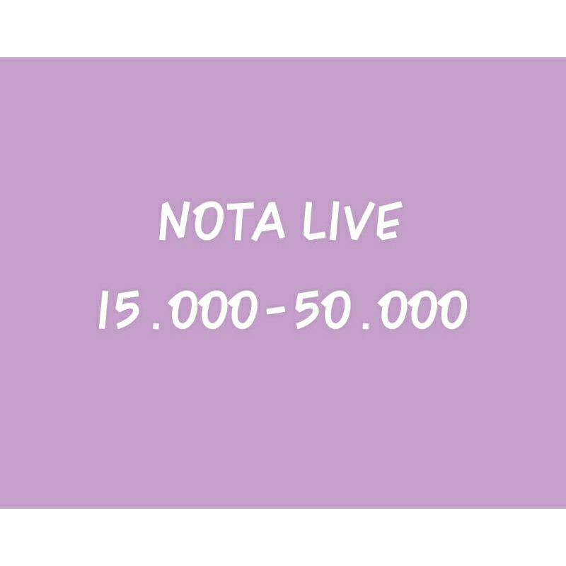 

NOTA LIVE 1 KG 15-50RB