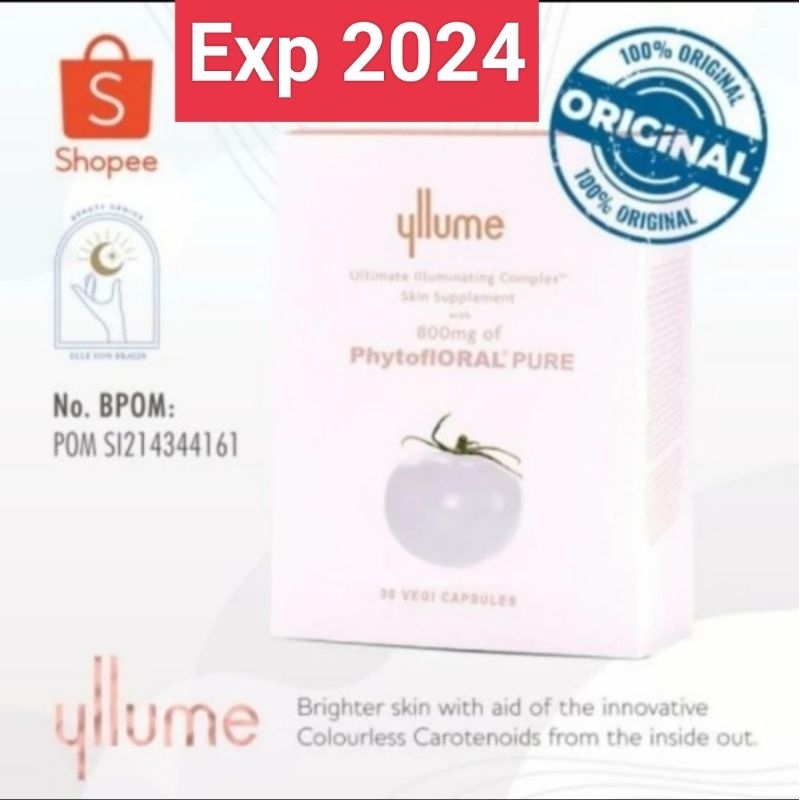 YLLUME Ultimate Illuminating Complex (Crystal Tomato) Suplemen Pemutih Tubuh dari USA