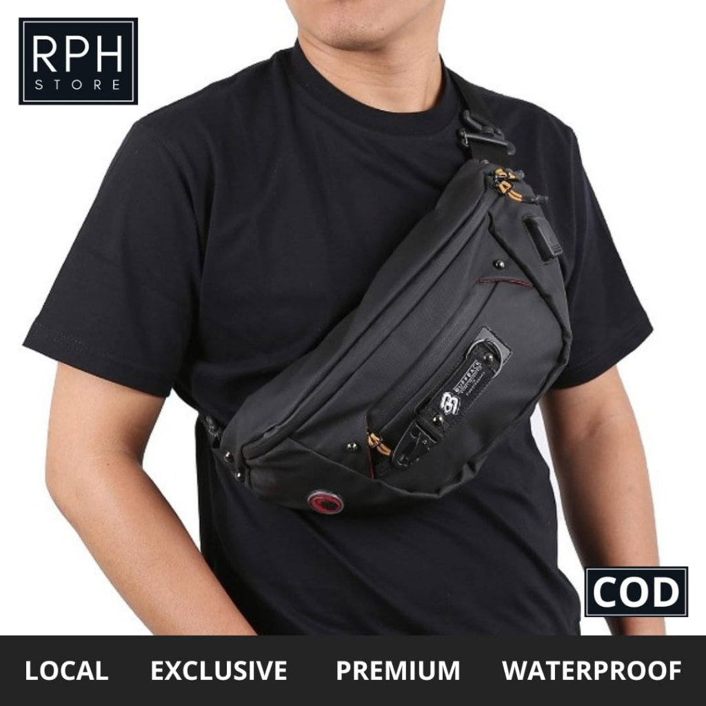 Tas Selempang Waistbag Tas Slempang Waist Bag Waisbag Waitsbag Weistbag Weisbag Pria Waterproof R13