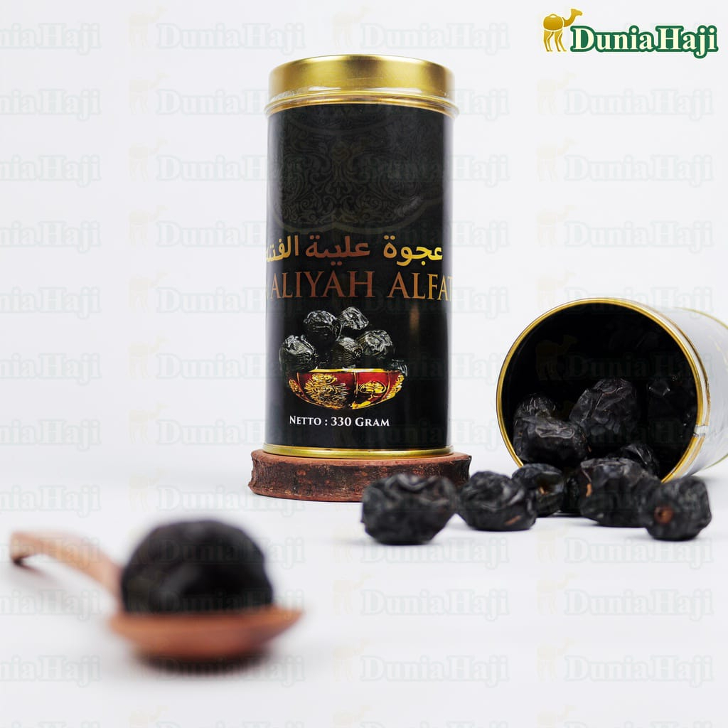 

Kurma Ajwa Kaleng Premium 330gr Kurma Nabi Asli Saudi