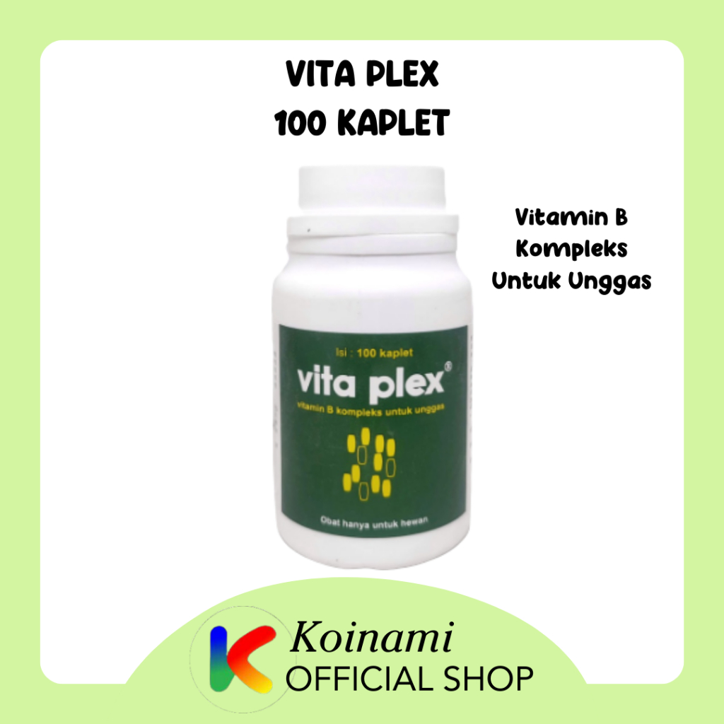 Vita Plex 100 Kaplet / Vitamin B kompleks Unggas / vitamin ayam bebek / Medion