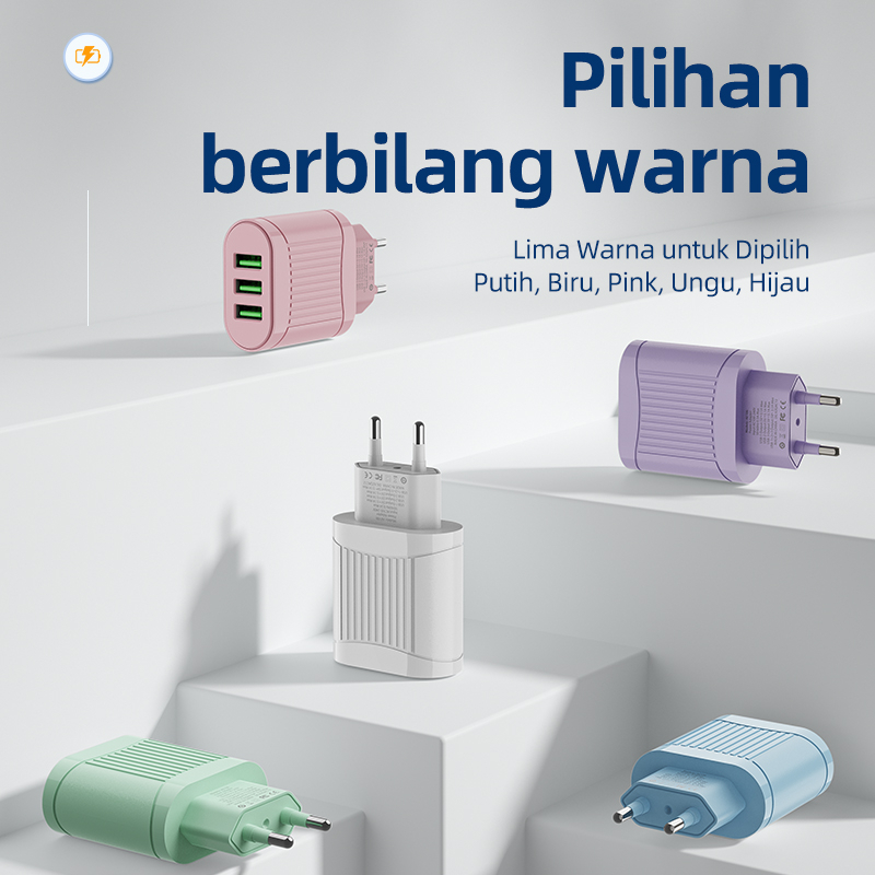 KIVEE Charger Fast charging USB*3 KV-AE106 For iphone Xiaomi Vivo OPPO Huawei Samsung-7