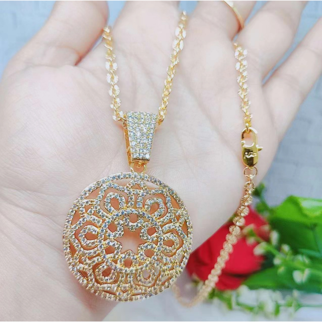 Kalung Xuping Permata Lapis Emas Perhiasan Fashion R128