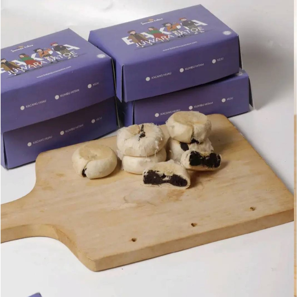 BAKPIA JUWARA SATOE [ 3 Box ] Paket Bakpia Basah Mix A (Durian, Kumbu , Original) - Oleh Oleh Khas Jogja