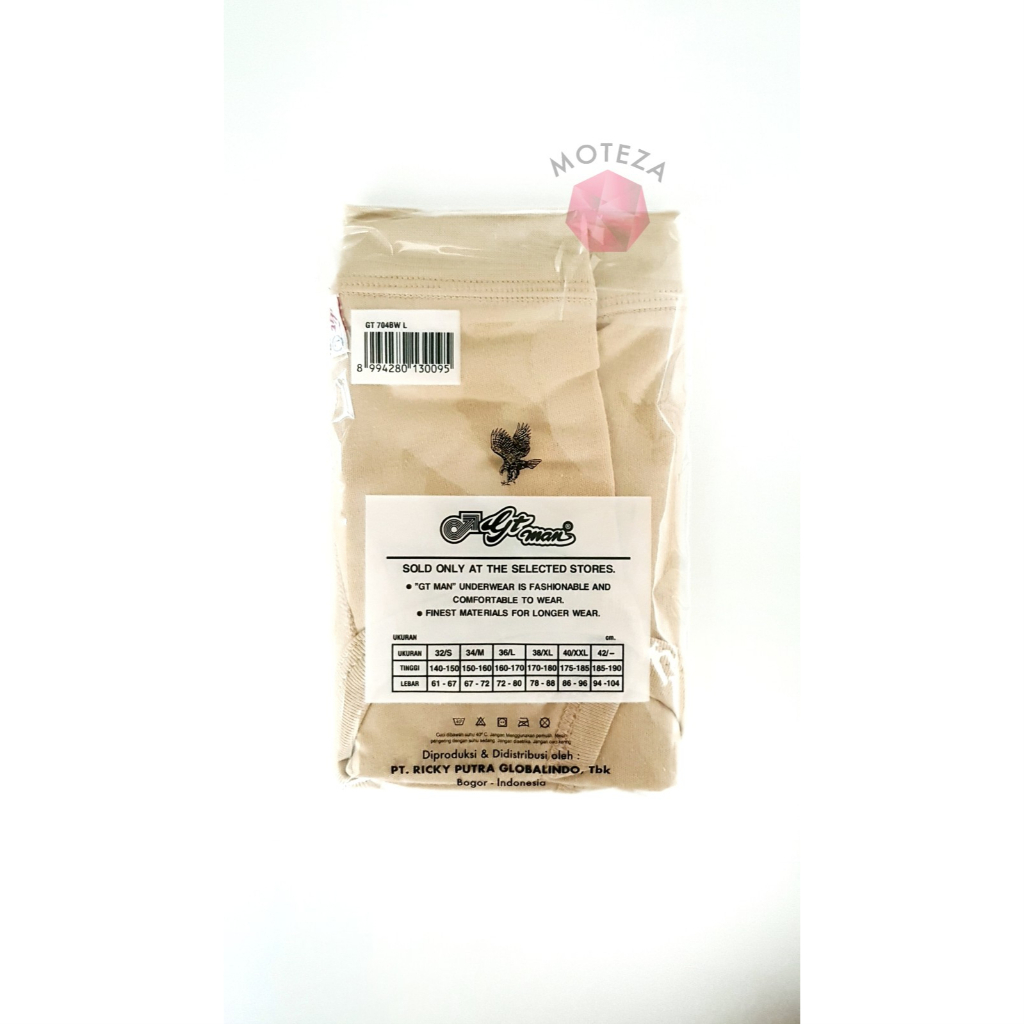 ISI 3 pcs - Celana Dalam Underwear Brief Pria - GT Man 704 B 704BW
