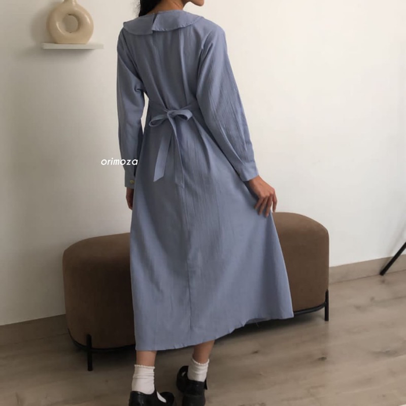 Midi Dress Linen Crinkle Yuna