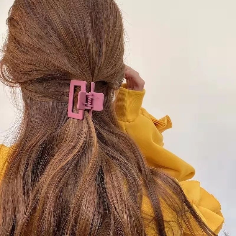 Jedai Korea Kotak Geometri Doff Matte Korean HairPin Clip Jepitan Badai Jepit