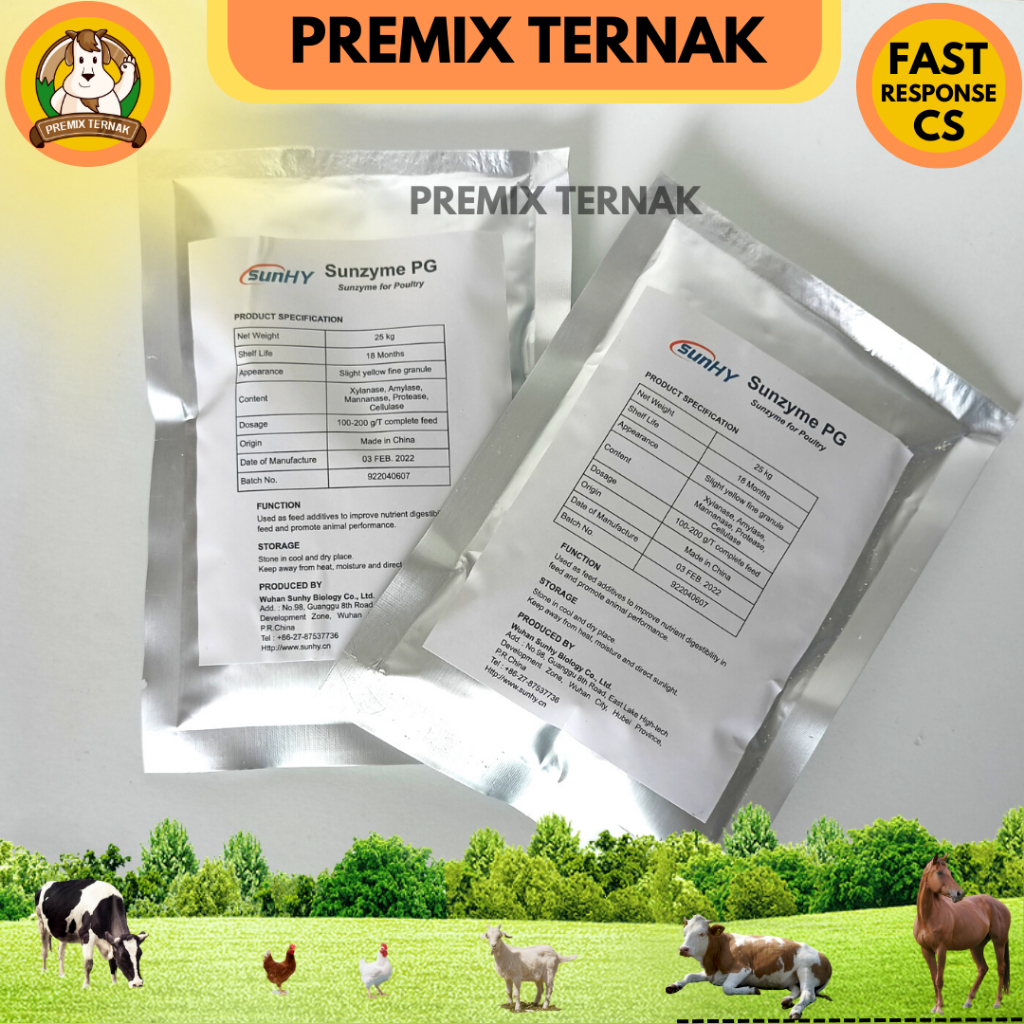 ENZIM AYAM - Sunzyme PG 100 gr - Enzim Untuk Ternak - Enzim untuk unggas