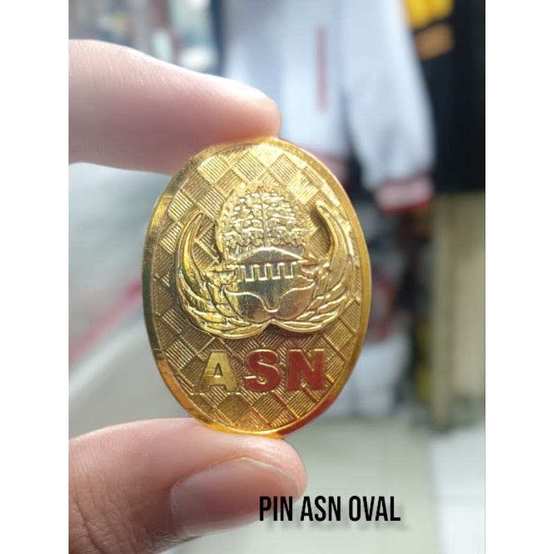 Pin ASN Oval / Lencana ASN Oval Kuningan