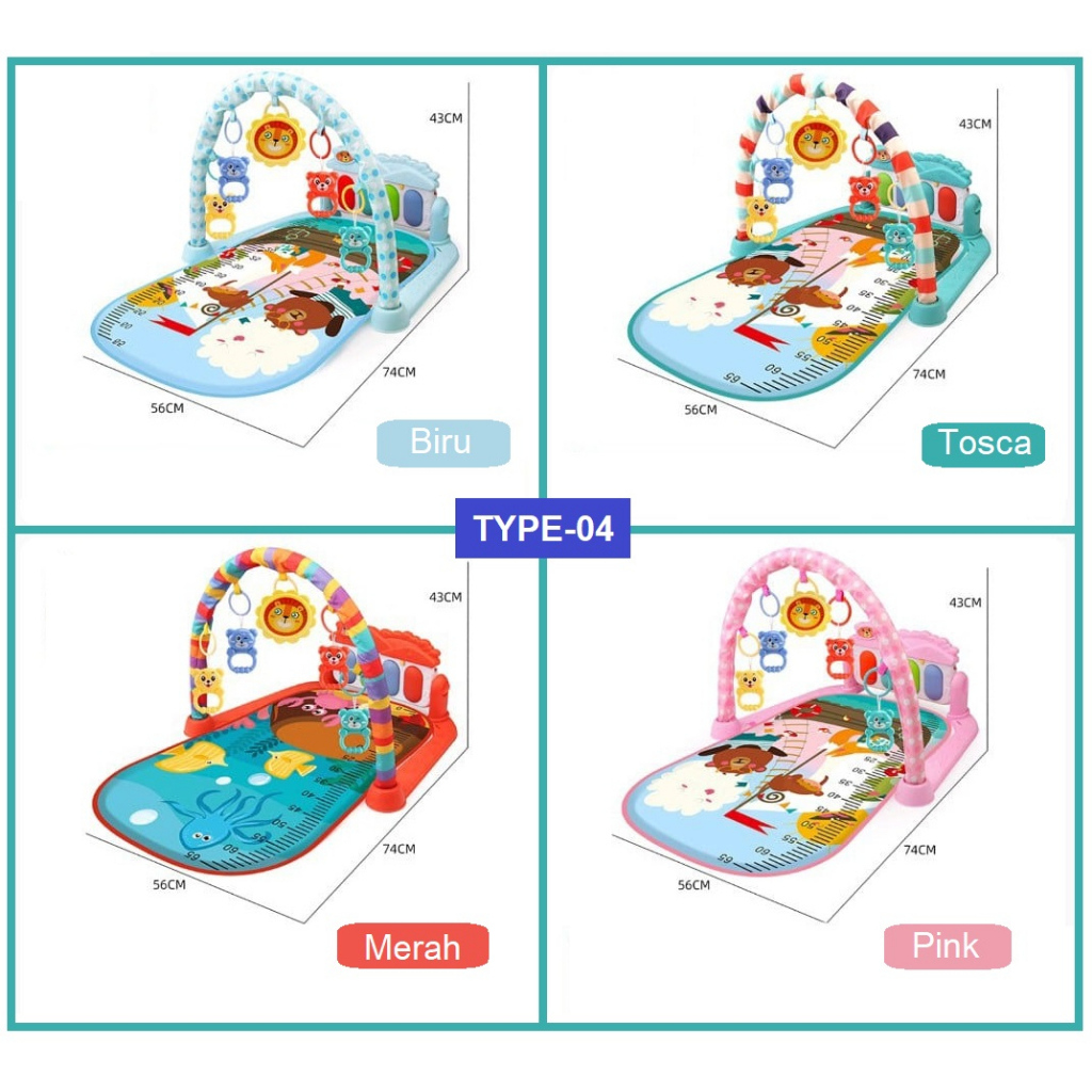 MAINAN BAYI PLAYGYM DENGAN MAINAN DAN PIANO/ BABY PLAYGYM / PLAYMATE
