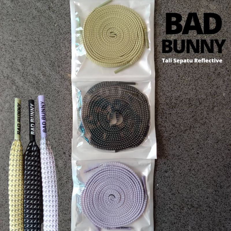 Tali Sepatu Reflective &quot;AD!DAS X BAD BUNNY&quot; Original Flat