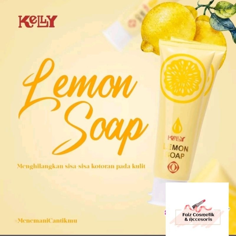 Kelly Lemon Soap 75gr (Besar)/Sabun Cuci Muka Kelly - Face Soap