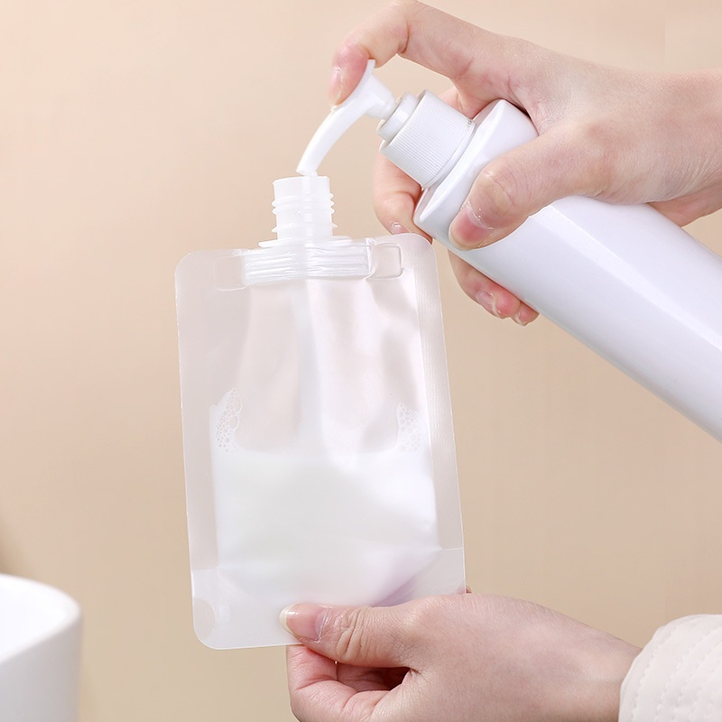 [DEASHOP] TRAVEL POUCH BOTOL TRANSPARAN WADAH REFILL TEMPAT ISI ULANG SHAMPO SABUN CAIR LOTION TONER - BOTOL PLASTIK FLIPTOP TRAVELING ORGANIZER POUCH