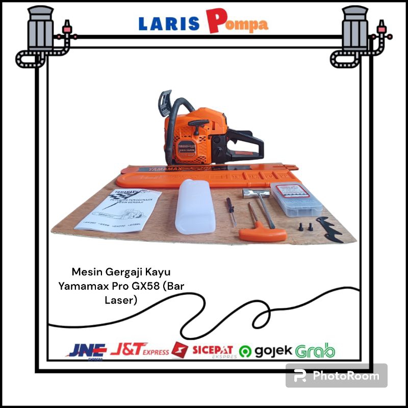 Mesin Gergaji Kayu Yamamax Pro GX58 / Chainsaw Yamamax Pro GX58 22"Bar Laser