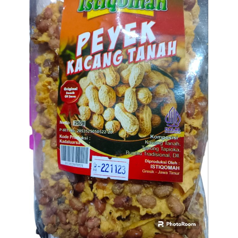 

camilan peyek kacang tanaj istiqomah 250gr renyah enak gurih halal