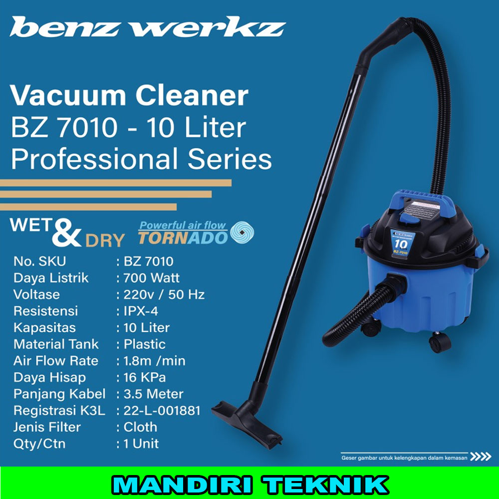 BENZ Vacum Cleaner Vacuum Vakum 10 Liter Alat Sedot Debu 3in1 Wet Dry Blow
