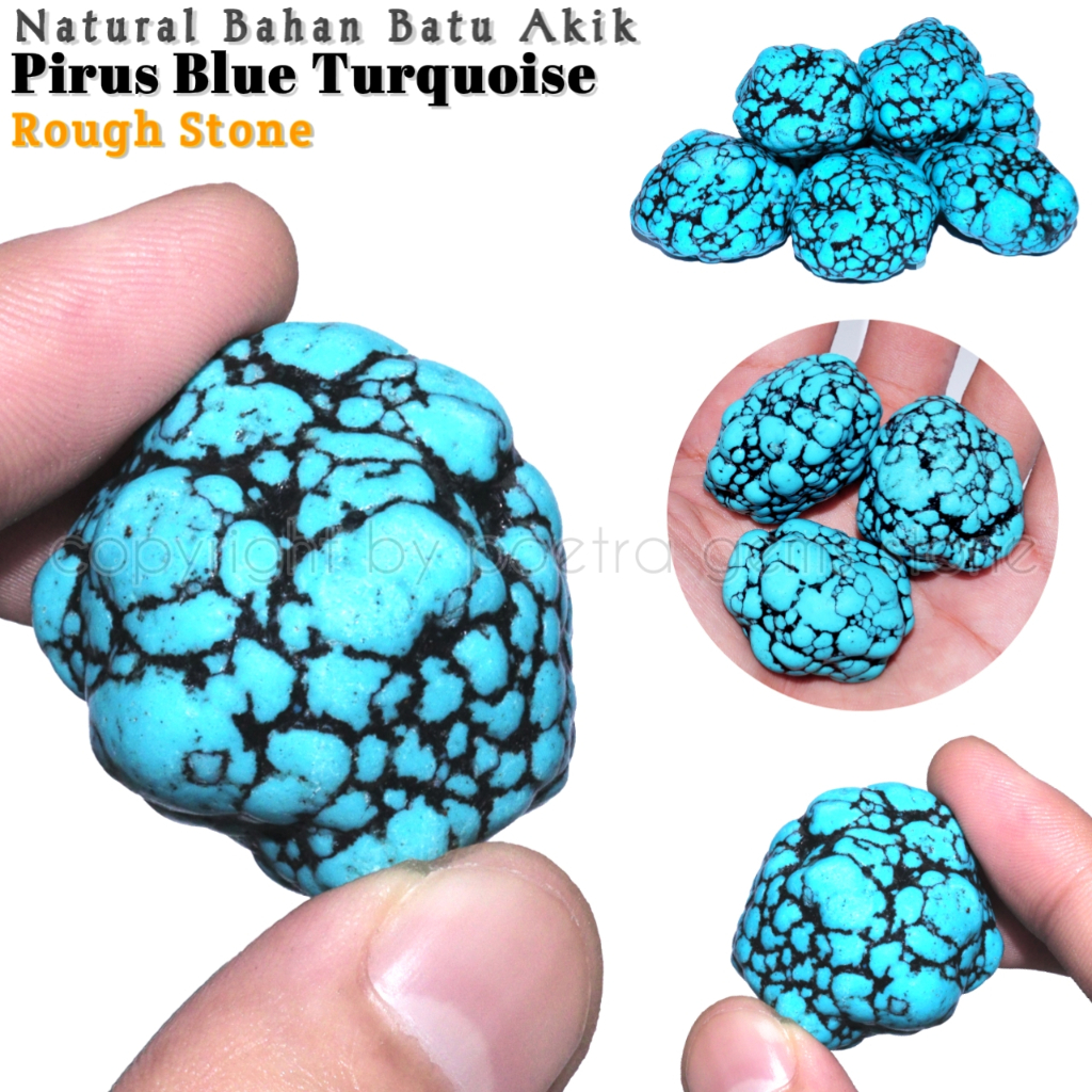 Natural Bahan Batu Akik Pirus Blue Tuquoise