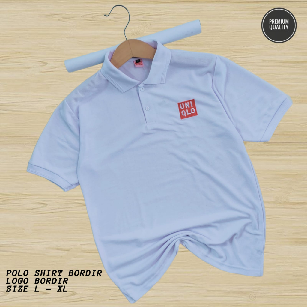 Kaos Polo Atasan Tshirt Berkerah Premium Pria Dewasa Lengan Pendek Uniqlo