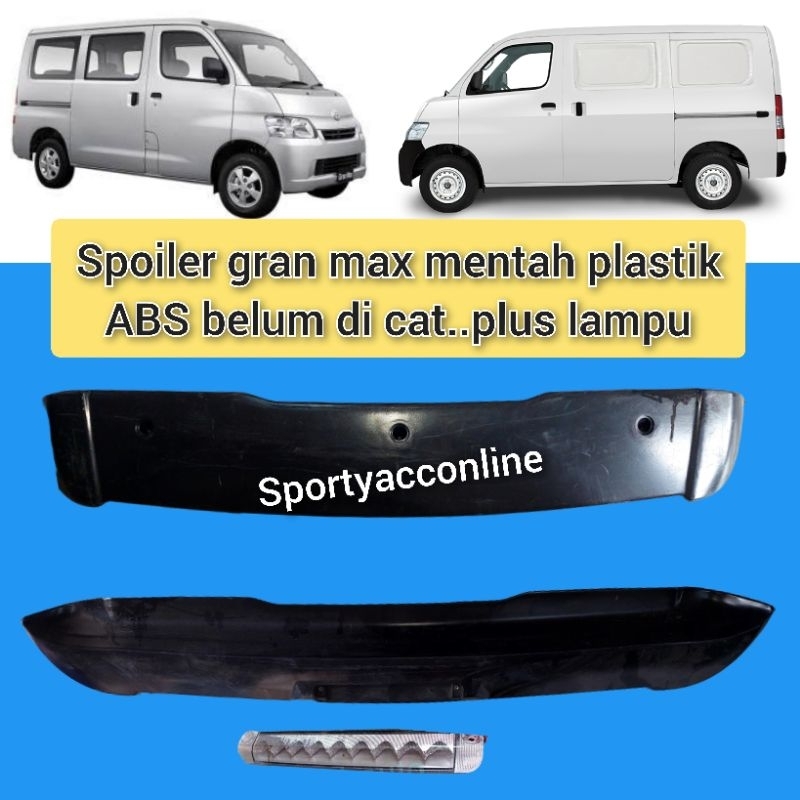 spoiler grand max minibus dan realvan plastik abs mentahan belum di cat