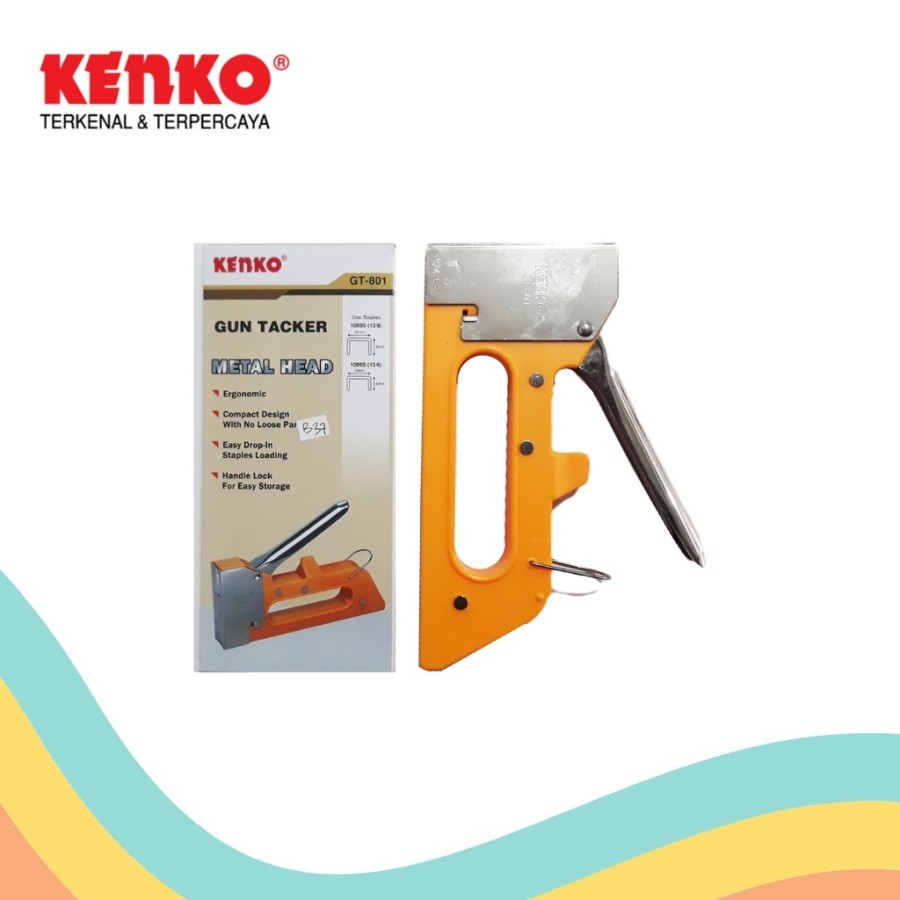 

KENKO GUN TACKER GT-801 STAPLER STEPLER TEMBAK