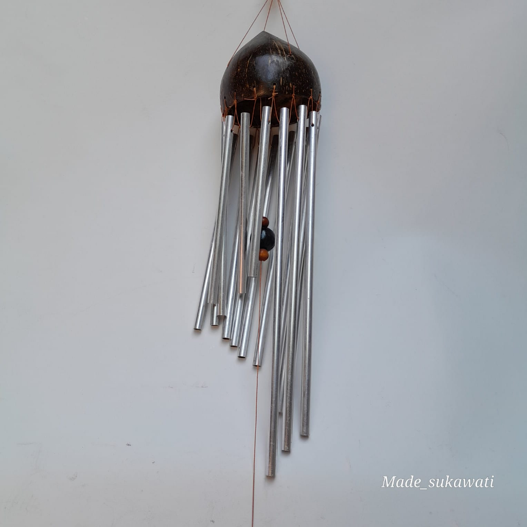 Lonceng aluminium kepala Batok krincingan gantungan windchimes