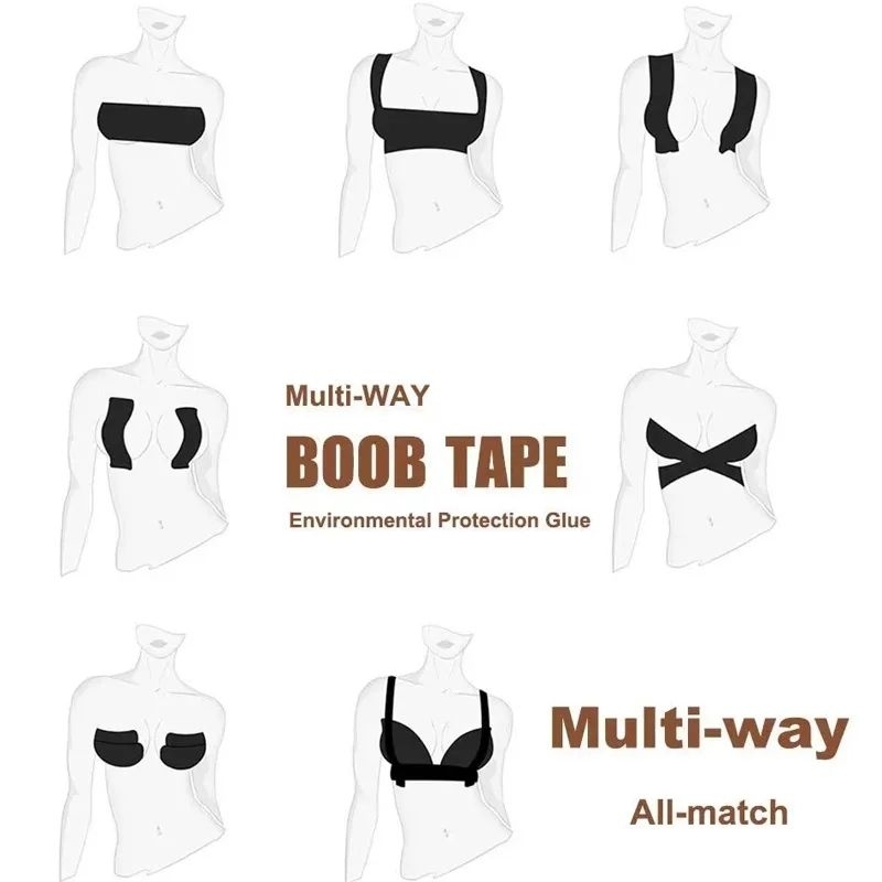 Body tape bra/push up boobs tape (Bonus  nipple cover 10pcs)