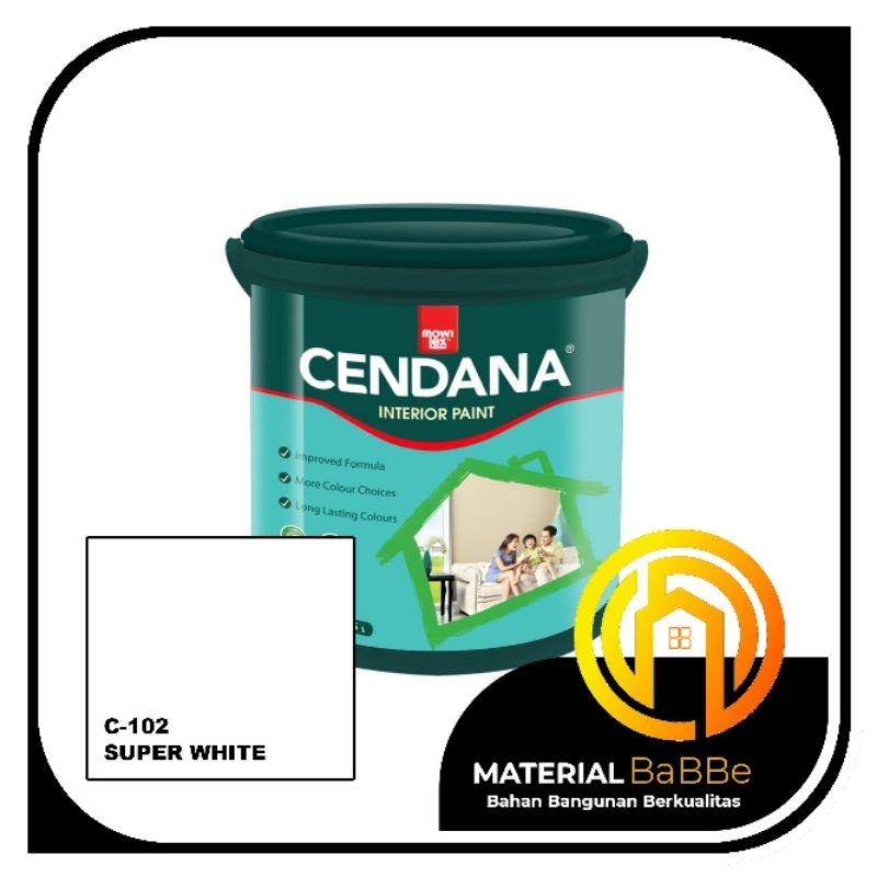 Mowilex Cendana C-102 Super White 5 Kg | Cat Dinding Dalam