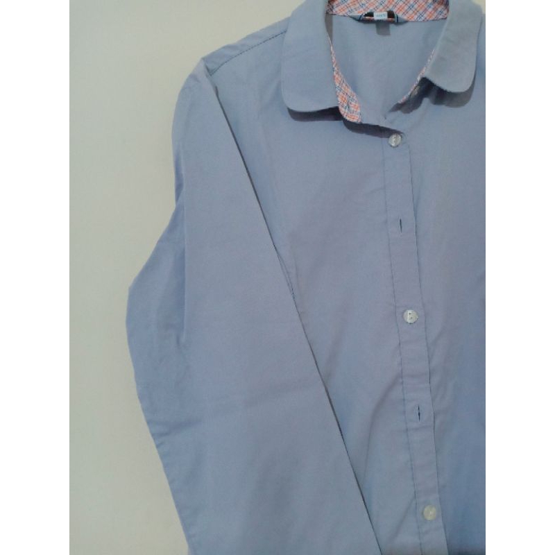 Kemeja Cewe Biru Langit