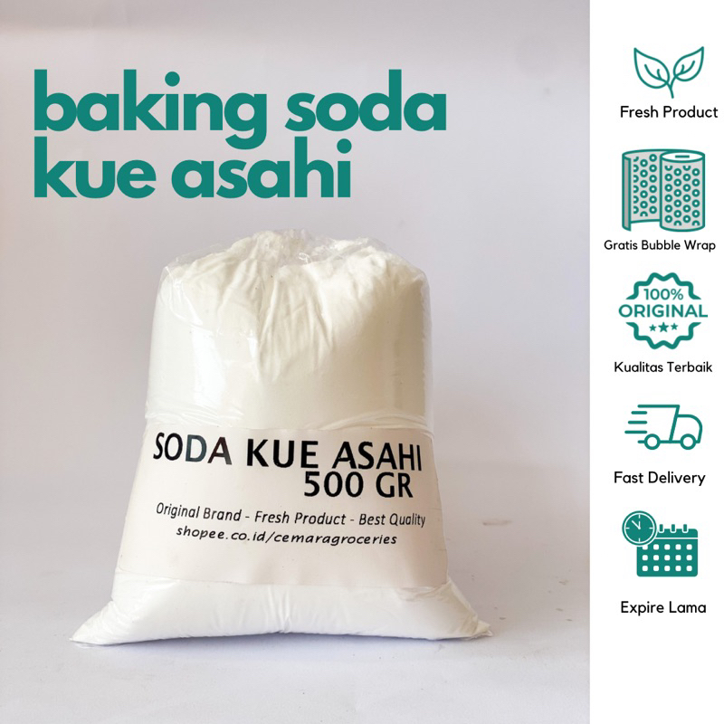 

Soda Kue Baking Soda Asahi 100gr - 500gr