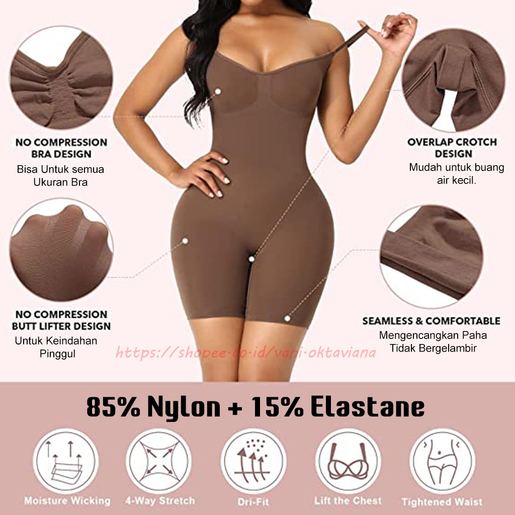 Bodysuit Wanita Korset Shapewear Korset Full Body Korset Pelangsing Badan Uk M-4XL | Body Sclupting