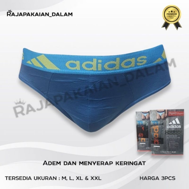 Celana dalam pria ADI Biru Harga 3 pcs