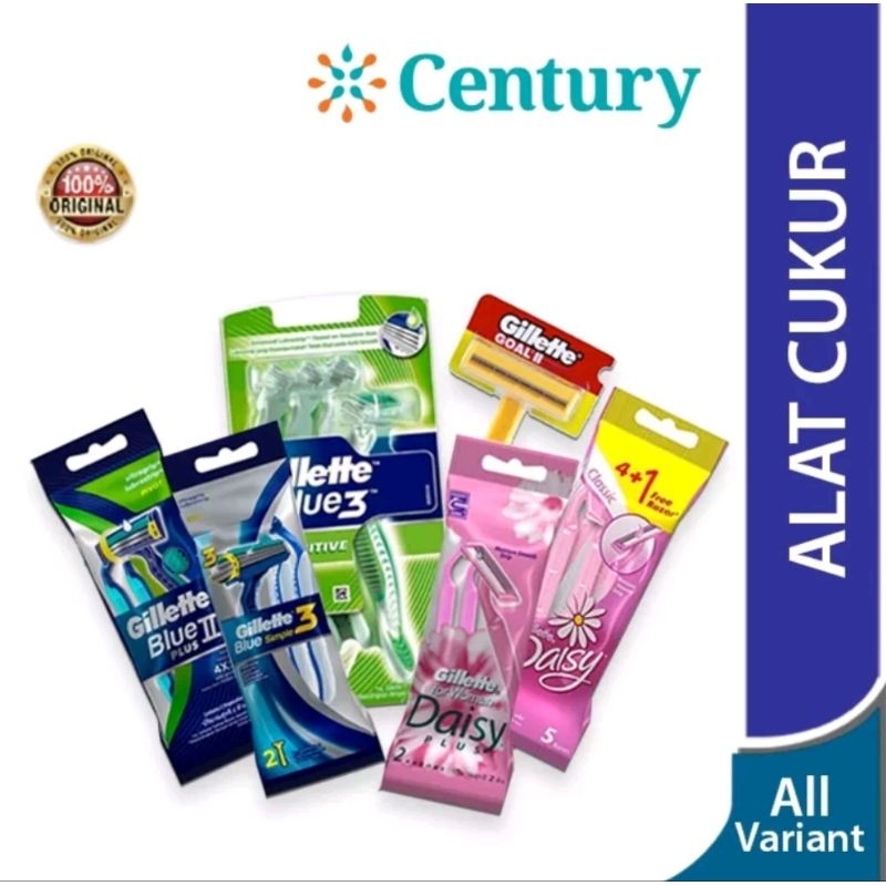 Gillette Alat Cukur Pria & Wanita / Pencukur bulu rambut kumis janggut ketiak / Silet
