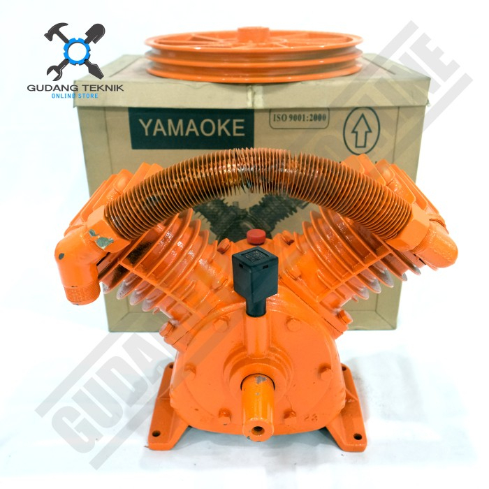 Kepala Kompresor 3HP MK300 YAMAOKE / Bare Air Head Compressor 3 HP MK 300 YAMAOKE