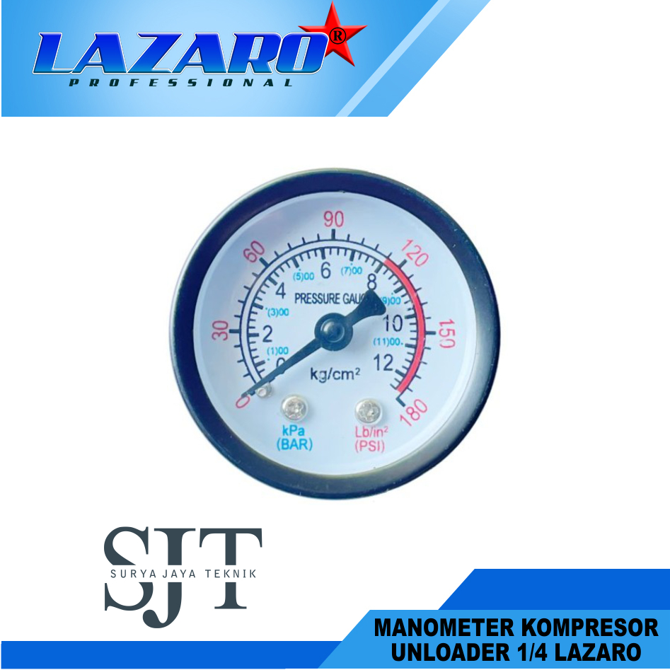 Manometer kompresor unloader 1/4 lazaro