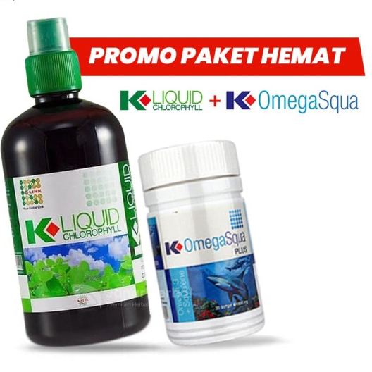 PAKET EKONOMIS KLOROFIL + OMEGA SQUA | MENCEGAH ANEMIA, KOLESTROL DLL