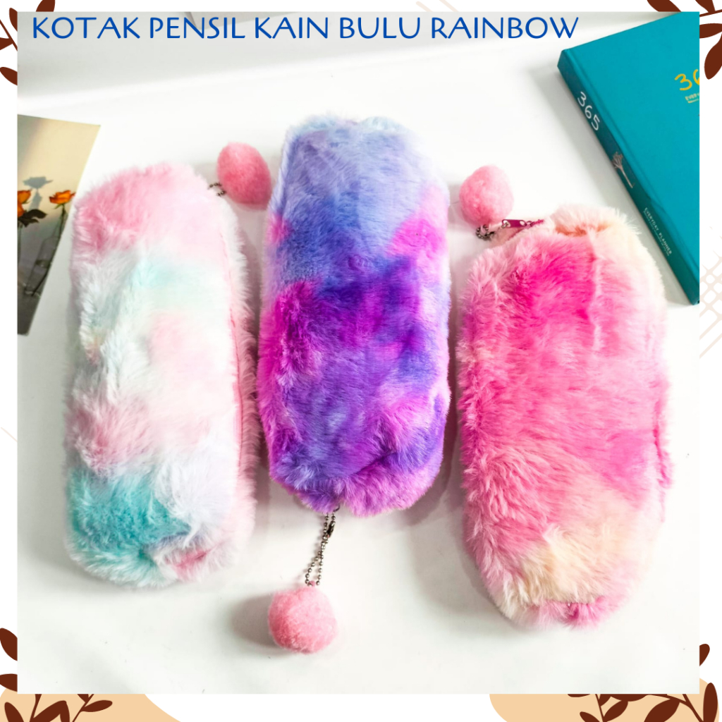 

KOTAK PENSIL KAIN BULU TEBAL WARNA GRADASI PLUSHY TEMPAT ALAT MAKE UP PLUSY RAINBOW