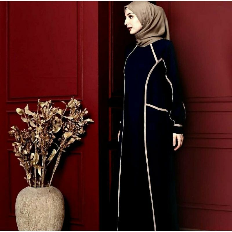 abaya hitam simple list abaya saudi dubai mesir abaya bordir zepty abaya simple dres maxi  719  789 