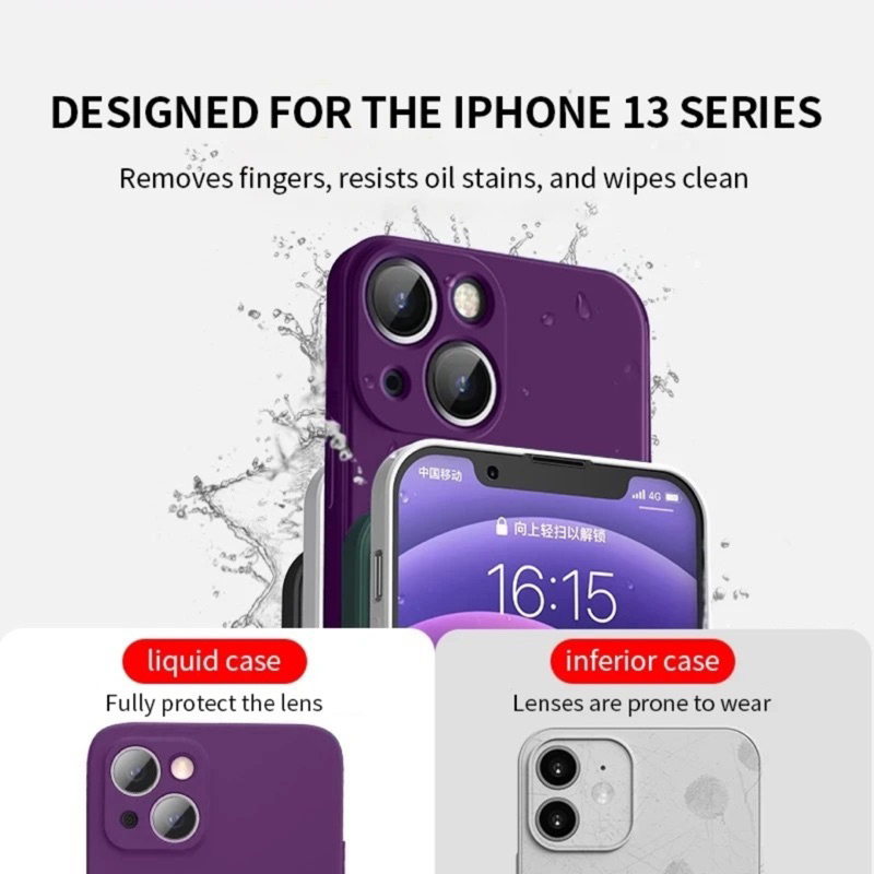 Silicone Softcase Deep Purple Special Color Like New Series For iPhone 11 12 13 14 Plus Pro Max