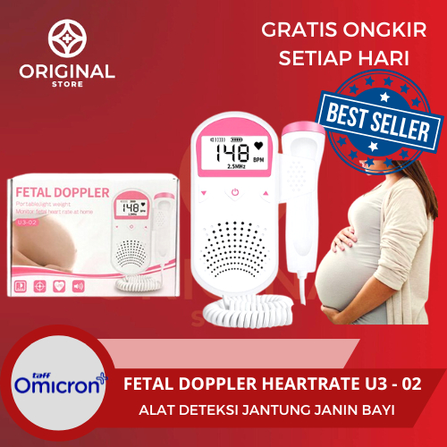 Paket Dopler Detak Jantung Bayi Fetal Doppler 3.0MHz Fetal Doppler Alat Deteksi Janin Bayi