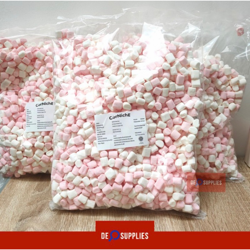 

RB Corniche Marshmallow Mini Pink White 1kg - Marshmellow Marsmellow Marsmelow 1 kg