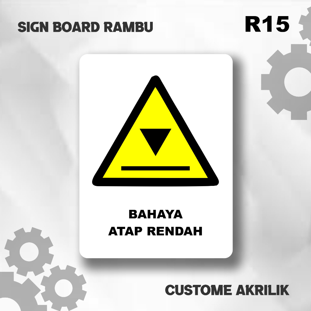 PAPAN PENUNJUK SIGN BOARD AKRILIK | BAHAYA LISTRIK TEGANGAN TINGGI