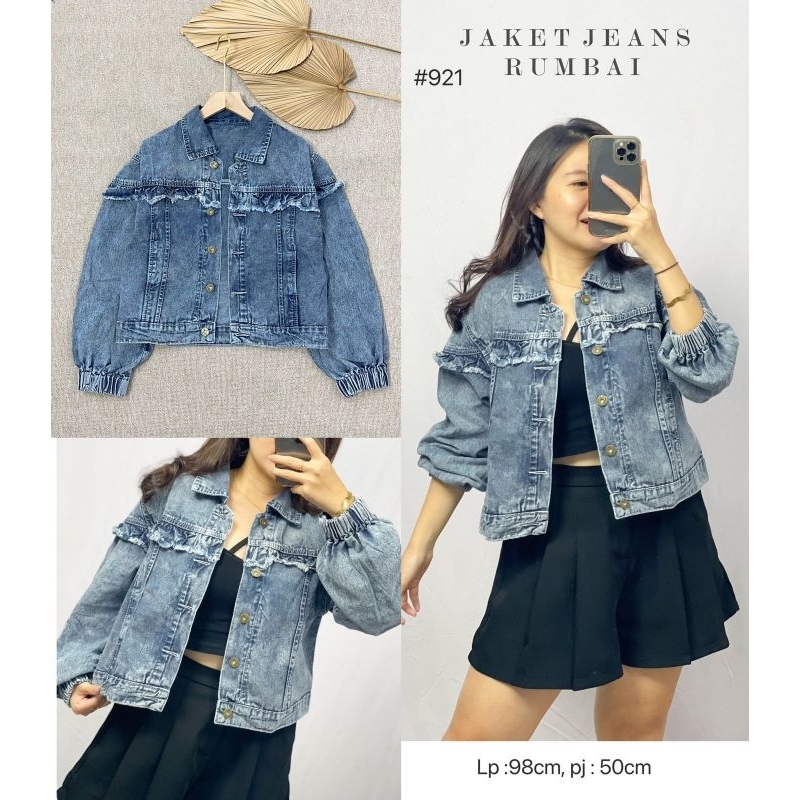 Jaket Jeans #921 Anjani 050 MT Jaket Jeans Import Good Quality Women Jeans Jaket Fashion Import