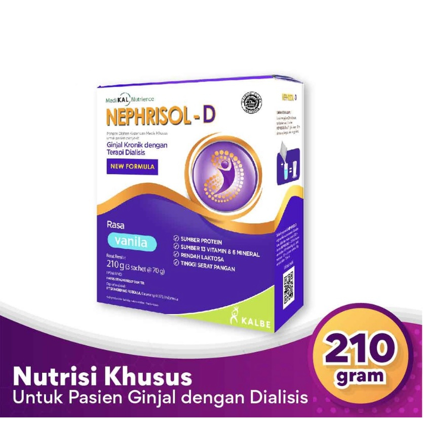 

NEPHRISOL-D Susu Untuk Pasien Ginjal Kronik pada Tahap Dialisis