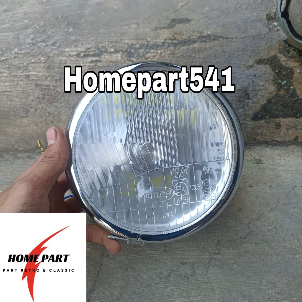REFLEKTOR LAMPU DEPAN AUTOPAL PESEK CB GL MP TIGER LED H4