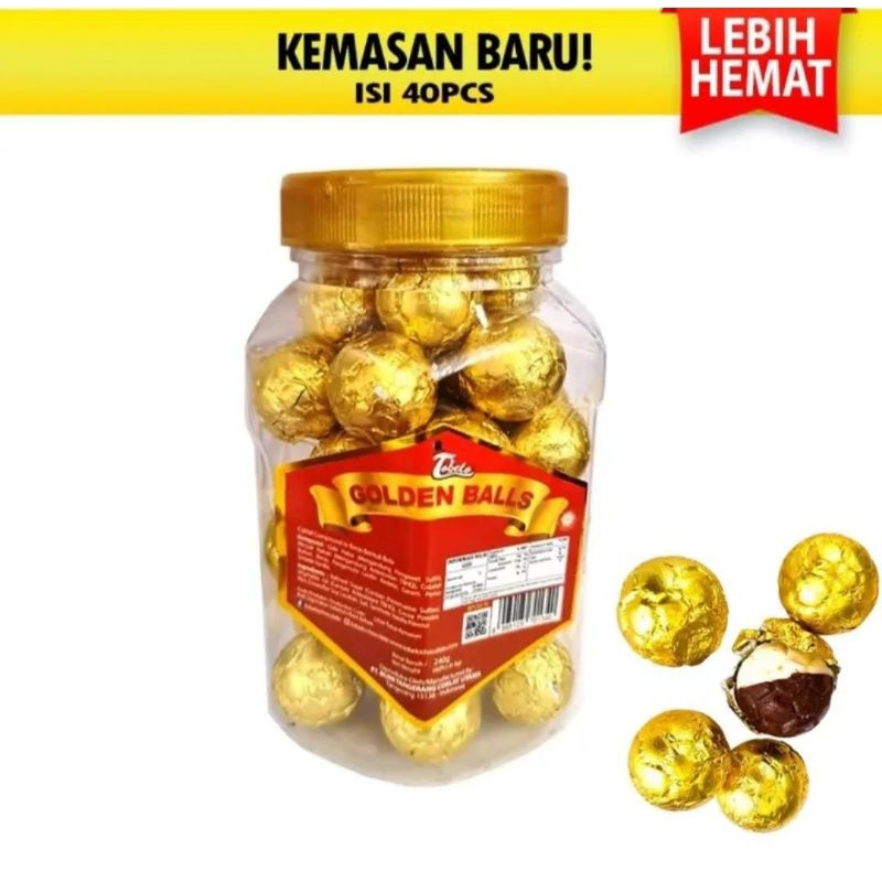 

Tobello Golden Balls 1 Jar isi 40 pcs / cokelat bentuk bola