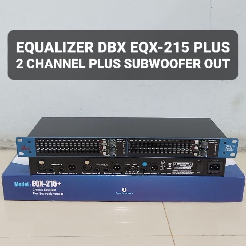 DBX Equalizer EQX-215+ Subwoofer Out Ekualiser EQX 215 Plus Sub