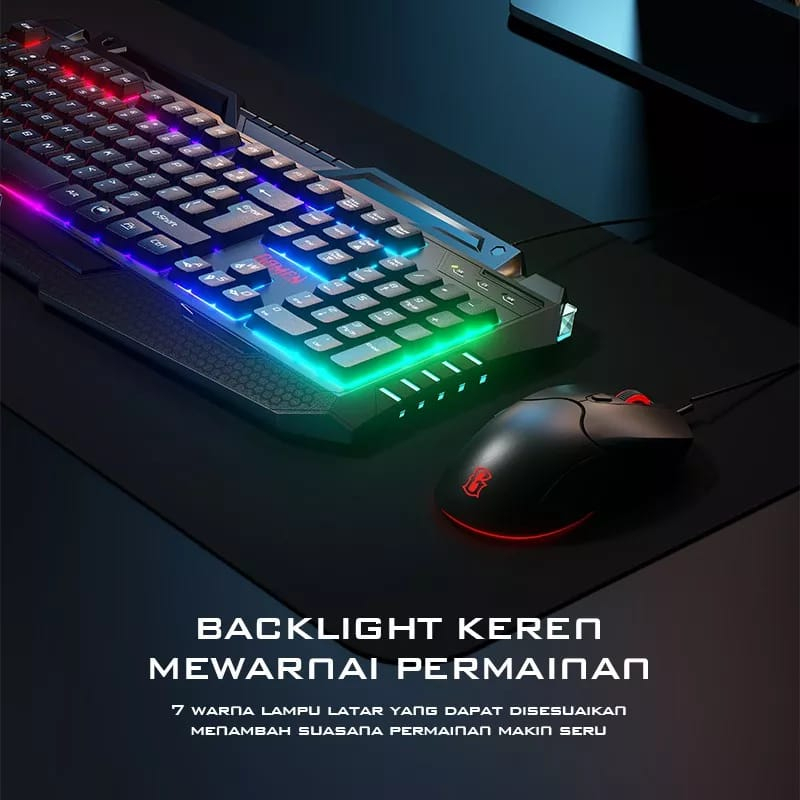 C_   GAMEN Gaming Mouse Keyboard Combo Station II Black (RGB BackLight)