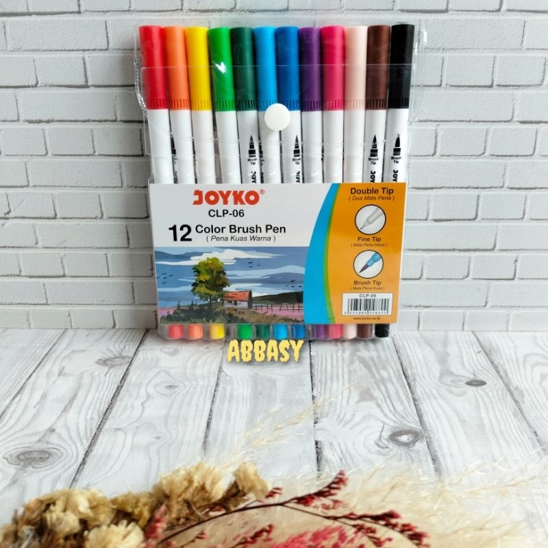 

Color Brush Pen / pena Kuas warna joyko CLP-06 ( 12 warna )