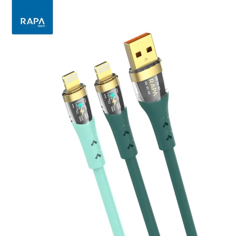 RAPAtech Line Crystal Kabel Data Usb Lightning Fast Charging Gold Plated Cable For iPhone 6/6S/6+/6S+/7/8/SE/7+/8+/X/XS Max/XR/11/12/13/14 Pro Max