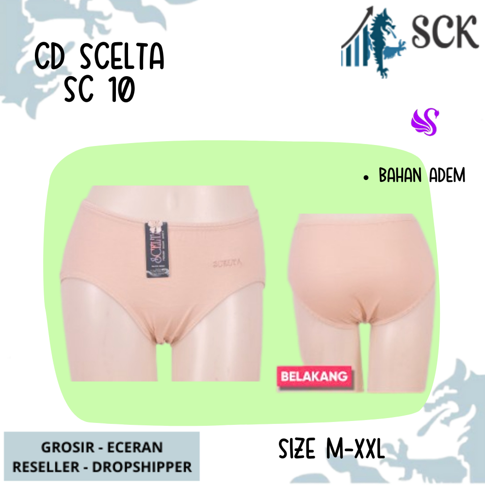 [ISI 3] Celana Dalam Scelta 10 Halus / CD Ukuran M-XXL Bahan Katun / Pakaian Dalam Wanita Aneka Warna Grosir - sckmenwear GROSIR